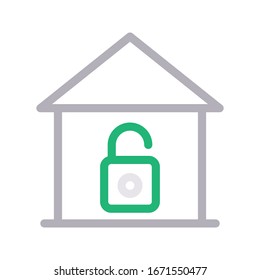 unlock vector color line icon 
