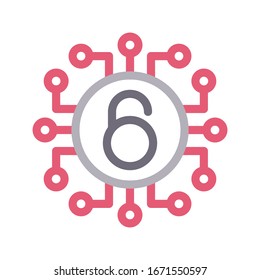 desbloquear icono de línea de color vectorial 