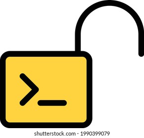 unlock vector color line icon