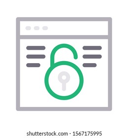 unlock vector  colour  line icon 