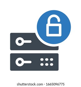 unlock vector glyph color icon 