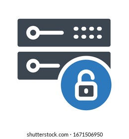 unlock vector glyph color icon 