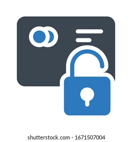 unlock vector glyph color icon 