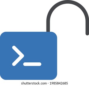 unlock vector glyph color icon