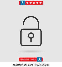 unlock vector icon