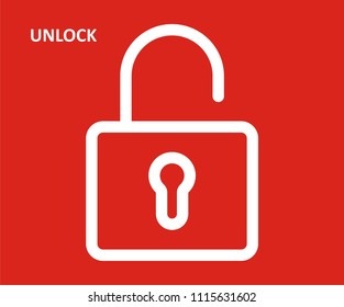 UNLOCK VECTOR ICON 