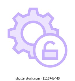 unlock vector icon