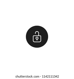 Unlock vector icon.