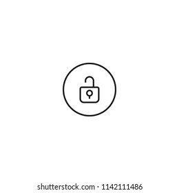 Unlock vector icon.