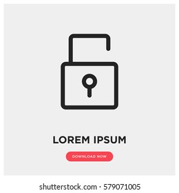 Unlock vector icon