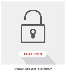 Unlock vector icon