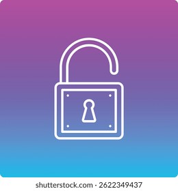 Desbloquea el ícono del Vector. Se puede utilizar para aplicaciones de impresión, móviles y de Web.