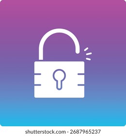 Unlock vector icon. Can be used for printing, mobile and web applications.