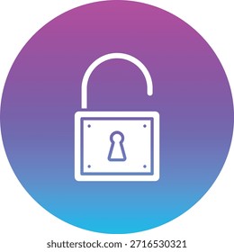 Desbloquea el ícono del Vector. Se puede utilizar para aplicaciones de impresión, móviles y de Web.