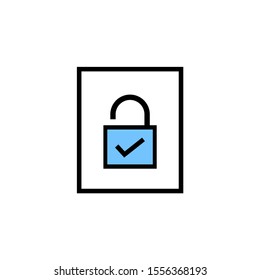 Unlock Vector icon in here