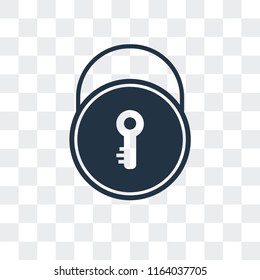 Unlock vector icon isolated on transparent background, Unlock logo concept