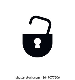 Desbloquear icono vectorial aislado en fondo transparente, Desbloquear concepto de logotipo
