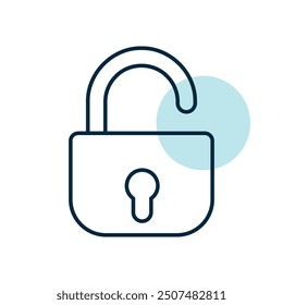 Unlock vector icon. Security, safety, encryption, privacy concept. Security sign. Graph symbol for your web site design, logo, app, UI