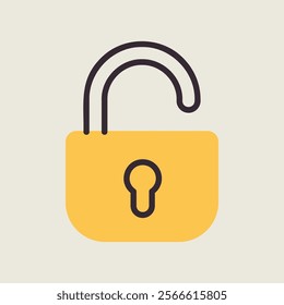 Unlock vector icon. Security, safety, encryption, privacy concept. Security sign. Graph symbol for your web site design, logo, app, UI