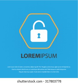 Unlock vector icon for web and mobile