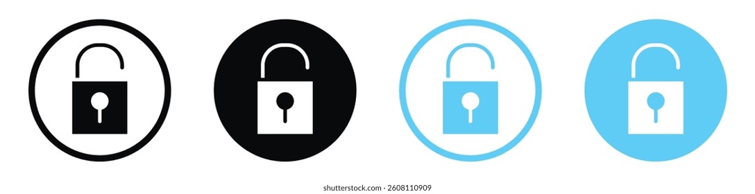Unlock vector icons graphic pack