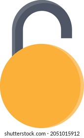 unlock Vector illustration on a transparent background. Premium quality symbols. Vector Line Flat color  icon for concept and graphic design.