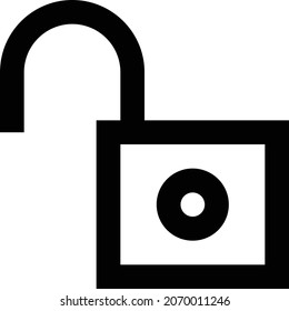 desbloquear ilustración vectorial en un fondo transparente. Símbolos de calidad premium. Icono vectorial de trazo para el concepto y diseño gráfico.