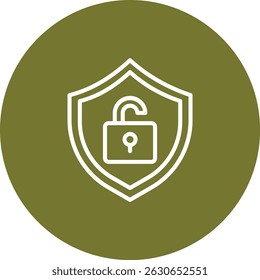 Desbloquear diseño de icono de círculo de línea de Vector