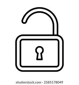 Unlock Vector Line Icon Design
