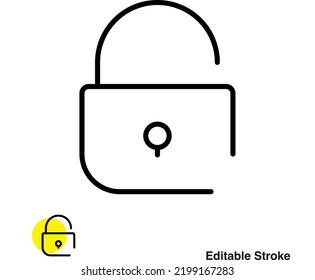 Unlock Vector Line Icon Eps