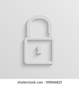 unlock vector paper icon