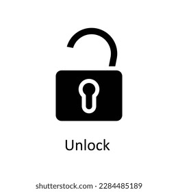 Unlock  Vector   solid Icons. Simple stock illustration stock