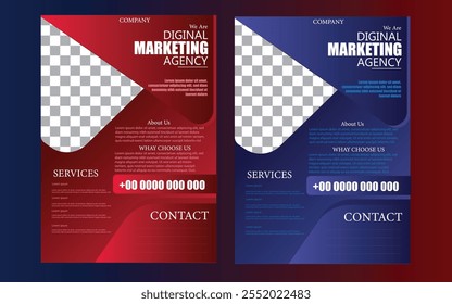 Unlock your business potential with high-impact digital marketing agency flyer templates. These editable EPS files feature premium designs tailored to boost your branding, attract clients, and drive c