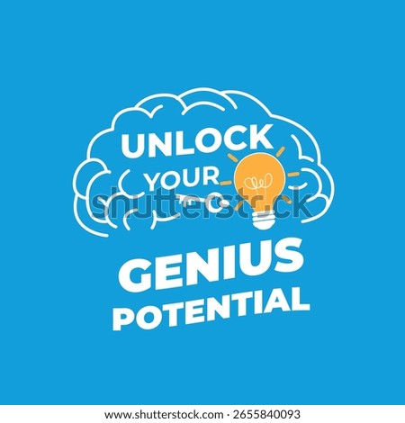 Unlock Your Genius Potential  Creative Brain and Idea Concept