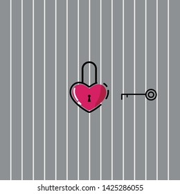 Unlock your Heart this Valentines Day Vector, Heart Background