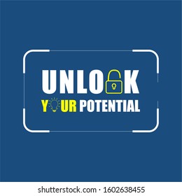 Unlock your potential, Idea, Vector illustration.