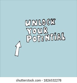 desbloquee su concepto de texto potencial. gráficos conceptuales de carrera laboral