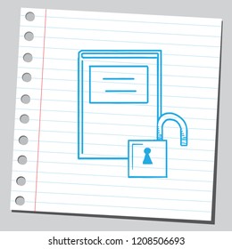 Unlocked book ( allowed access to knowledge concept ).