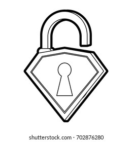 unlocked diamond lock