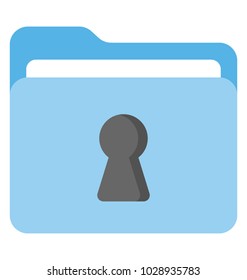 
Unlocked folder, open file flat icon
