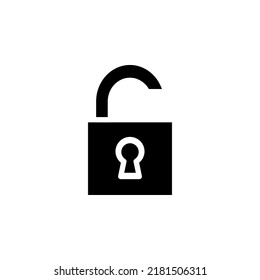 Unlocked WIth Glyph Icon Illustration