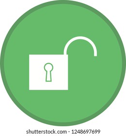 Unlocked Glyph Round Circle Multicolor BG
