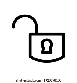 unlocked icon or logo isolated sign symbol vector illustration - high quality black style vector icons
