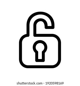unlocked icon or logo isolated sign symbol vector illustration - high quality black style vector icons
