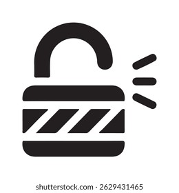 Unlocked icon on white background