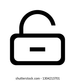 Unlocked Icon. Padlock Icon. Simple Web UI Button Icon