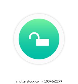 Unlocked icon sign symbol vector illustration  icon. 