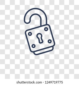 Unlocked icon. Trendy Unlocked logo concept on transparent background from User Interface and Web Navigation collection
