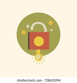 Unlocked icon vector illustration