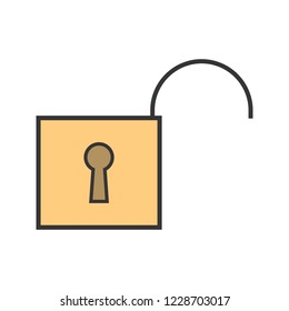 Unlocked Line filled multi color icon